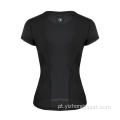 T-Shirt Feminina Umidade Wicking Dry Fit respirável